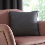 Studio G Arezzo Charcoal Blackout Eyelet Curtains and Cushion